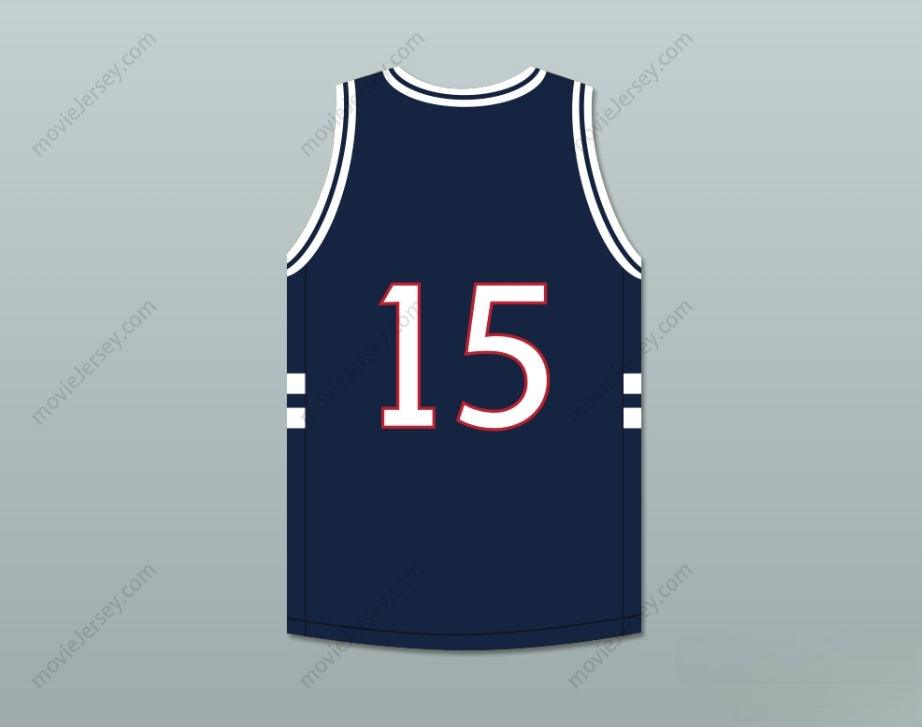 CUSTOM ANY Name Number JERMAINE COLE 15 BULLDOGS HIGH SCHOOL NAVY BLUE BASKETBALL JERSEY Top Stitched S-6XL