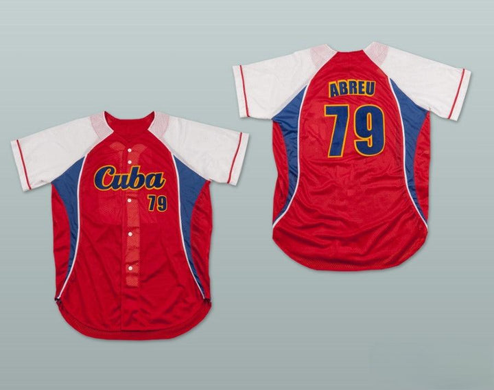 Custom Any Name Number JOSE ABREU 79 CUBA RED BASEBALL JERSEY Top Stitched S-6XL