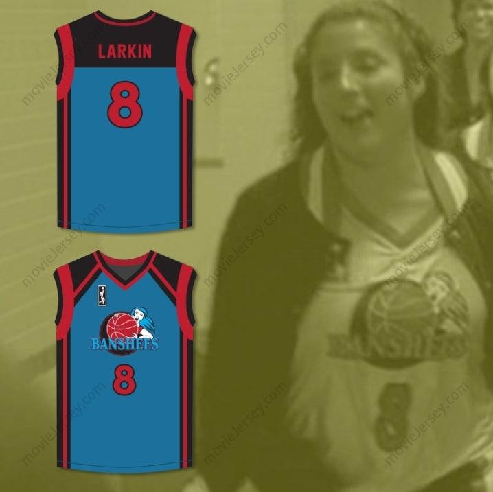 CUSTOM ANY Name Number LARKIN 8 CHARLOTTE BANSHEES AWAY BASKETBALL JERSEY WITH WUBA PATCH JUWANNA MANN Top Stitched S-6XL
