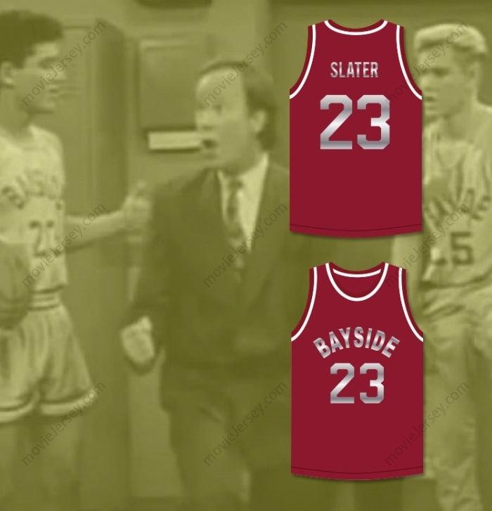 CUSTOM ANY Name Number SAVED BY THE BELL AC SLATER 23 BAYSIDE TIGERS BASKETBALL JERSEY MAROON Top Stitched S-6XL