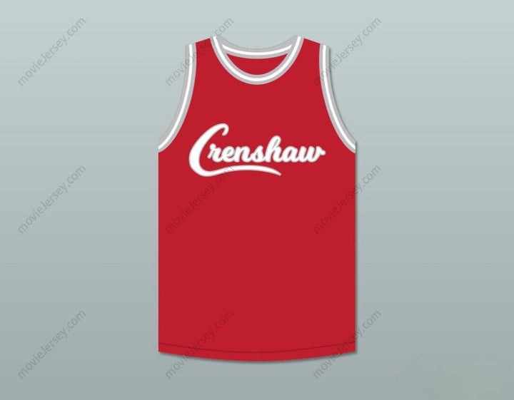 CUSTOM ANY Name Number NIPSEY HUSSLE 33 CRENSHAW RED BASKETBALL JERSEY Top Stitched S-6XL