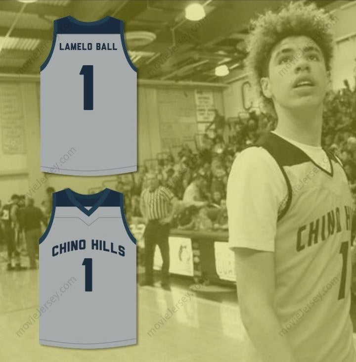 CUSTOM ANY Name Number LAMELO BALL 1   HUSKIES GRAY BASKETBALL JERSEY Top Stitched S-6XL