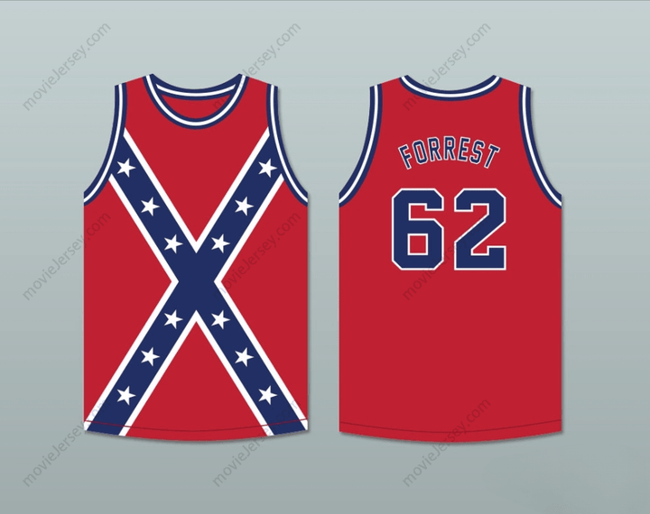 CUSTOM ANY Name Number GENERAL NATHAN BEDFORD FORREST 62 FORREST'S CAVALRY CORPS FLAG BASKETBALL JERSEY Top Stitched S-6XL