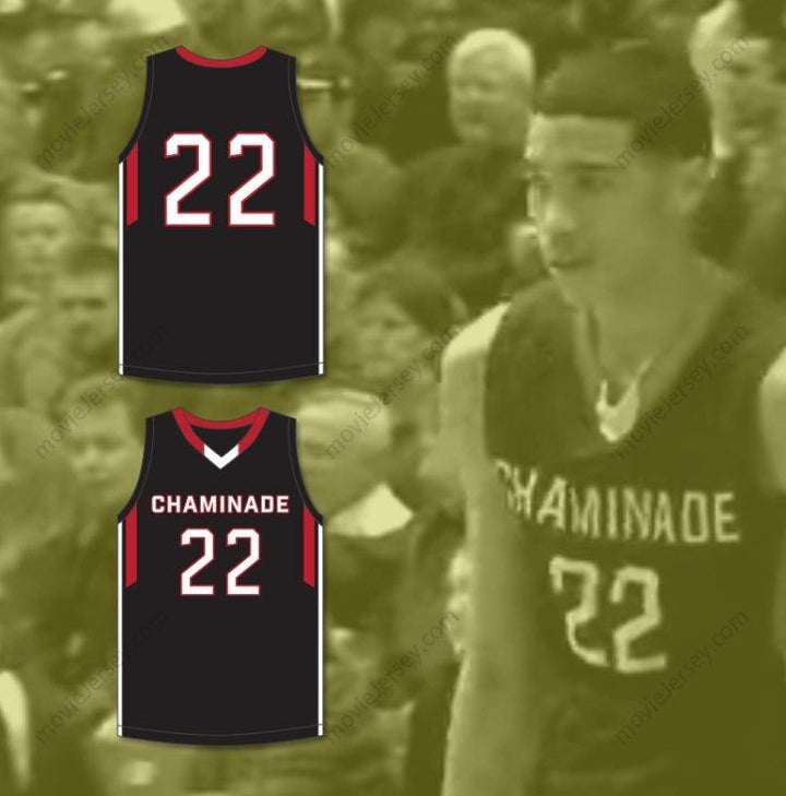 CUSTOM ANY Name Number JAYSON TATUM 22 CHAMINADE COLLEGE PREPARATORY SCHOOL RED DEVILS BLACK BASKETBALL JERSEY 1 Top Stitched S-6XL