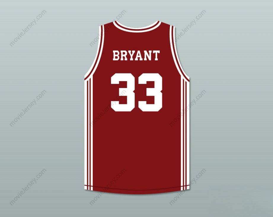 CUSTOM ANY Name Number  BRYANT 33 LOWER MERION HIGH SCHOOL ACES MAROON BASKETBALL JERSEY 2 Top Stitched S-6XL