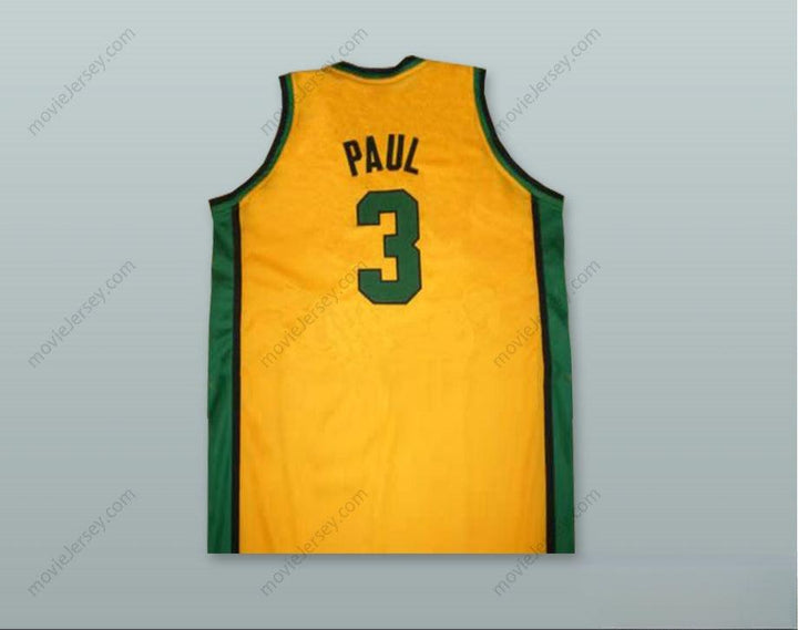 CUSTOM ANY Name Number CHRIS PAUL 3 WEST FORSYTH HIGH SCHOOL YELLOW BASKETBALL JERSEY 61 TRIBUTE TO GRANDFATHER Top Stitched S-6XL
