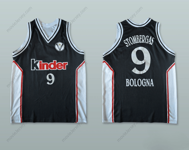 CUSTOM ANY Name Number SALIUS STOMBERGAS 9 VIRTUS BOLONIA BASKETBALL JERSEY Top Stitched S-6XL