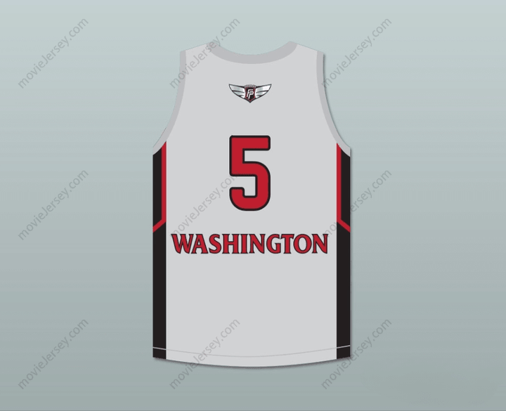CUSTOM ANY Name Number P. J. WASHINGTON 5  PREP GRAY BASKETBALL JERSEY 2 Top Stitched S-6XL