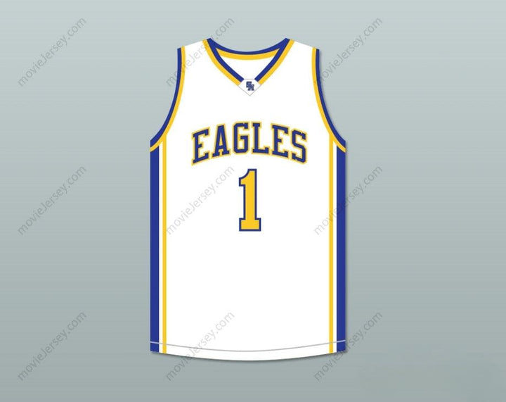 CUSTOM ANY Name Number KLAY THOMPSON 1 SANTA MARGARITA CATHOLIC HIGH SCHOOL  WHITE BASKETBALL JERSEY Top Stitched S-6XL