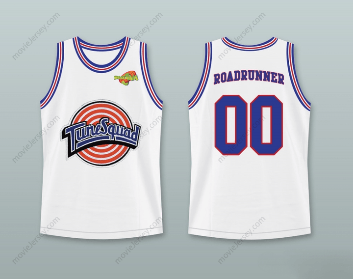 CUSTOM ANY Name Number ROADRUNNER 00 TUNE SQUAD BASKETBALL JERSEY WITH SPACE JAM PATCH Top Stitched S-6XL