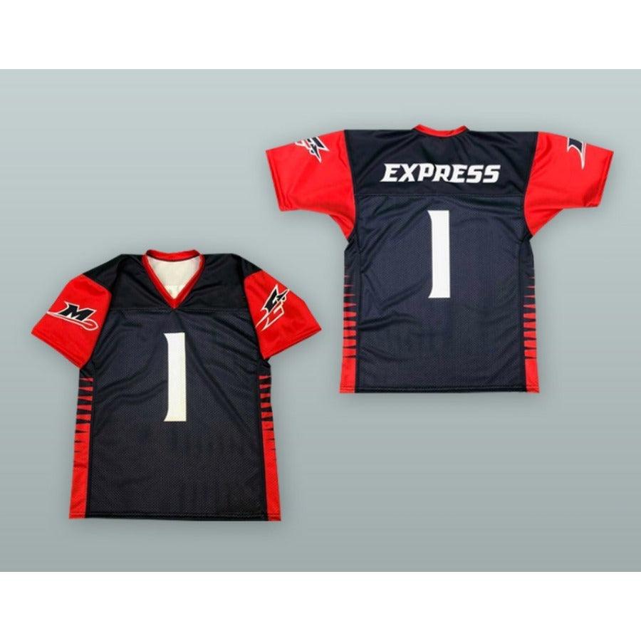 CUSTOM ANY Name Number MEMPHIS EXPRESS 1 BLACK Football Jersey Top Stitched S-6XL