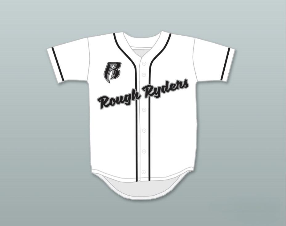 Custom Any Name Number ROUGH RYDERS WHITE BASEBALL JERSEY Top Stitched S-6XL