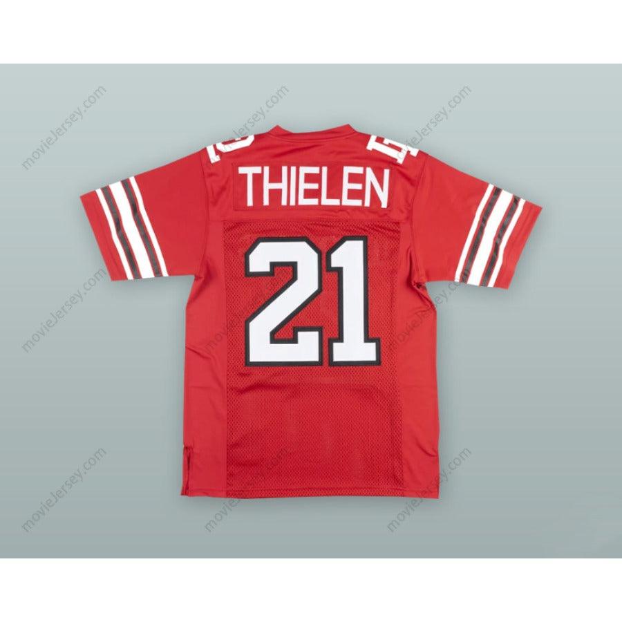 CUSTOM ANY Name Number ADAM THIELEN 21 DETROIT LAKES HIGH SCHOOL RED FOOTBALL JERSEY Top Stitched S-6XL
