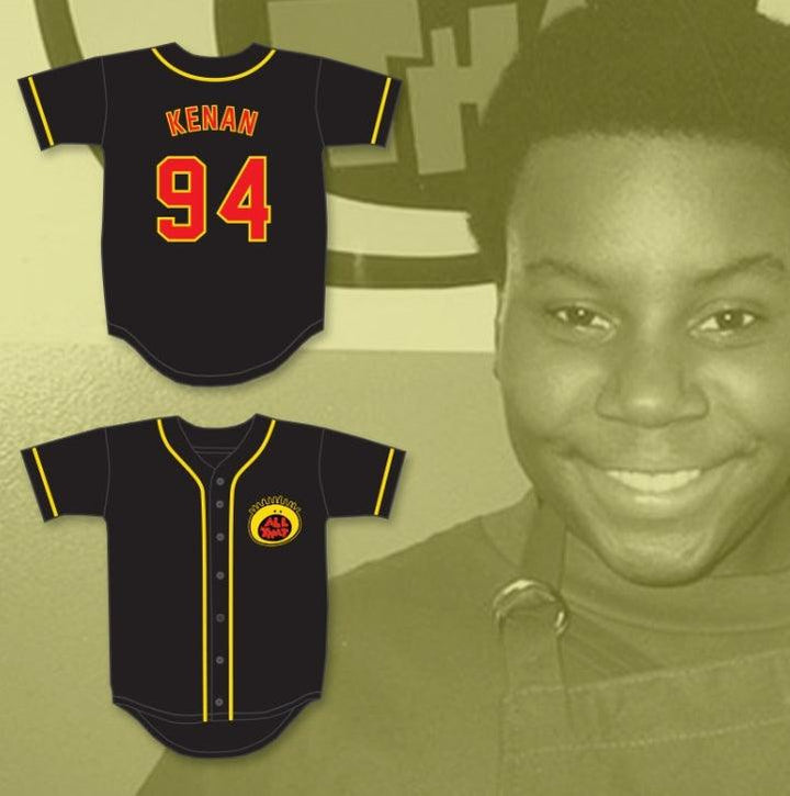 Custom Any Name Number KENAN THOMPSON 94 ALL THAT BUTTON DOWN BLACK BASEBALL JERSEY 2 Top Stitched S-6XL