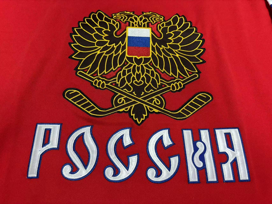 Custom Any Name Number ALEXANDER OVECHKIN 8 RUSSIA NATIONAL TEAM RED HOCKEY JERSEY Stitched Top Stitched S-6XL