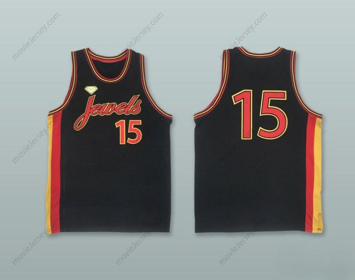 CUSTOM ANY Name Number JEWELS 15 BLACK RUCKER PARK BASKETBALL JERSEY Top Stitched S-6XL