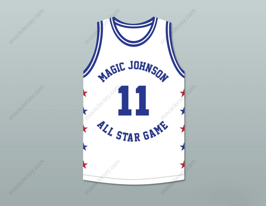 CUSTOM ANY Name Number ISIAH THOMAS 11 MAGIC JOHNSON ALL STAR GAME WHITE BASKETBALL JERSEY 1988 MIDSUMMER NIGHT'S MAGIC CHARITY EVENT Top Stitched S-6XL