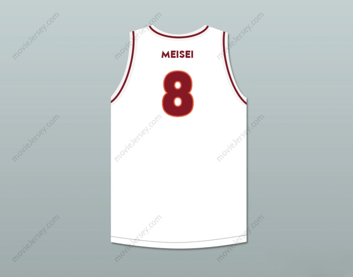 CUSTOM ANY Name Number RUI HACHIMURA 8 MEISEI HIGH SCHOOL WHITE BASKETBALL JERSEY 1 Top Stitched S-6XL