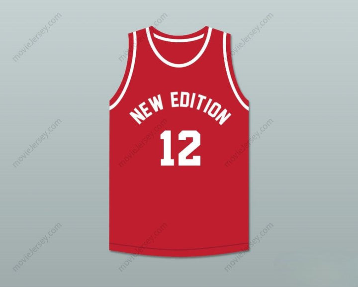 CUSTOM ANY Name Number RICKY BELL 12 NEW EDITION RED BASKETBALL JERSEY Top Stitched S-6XL