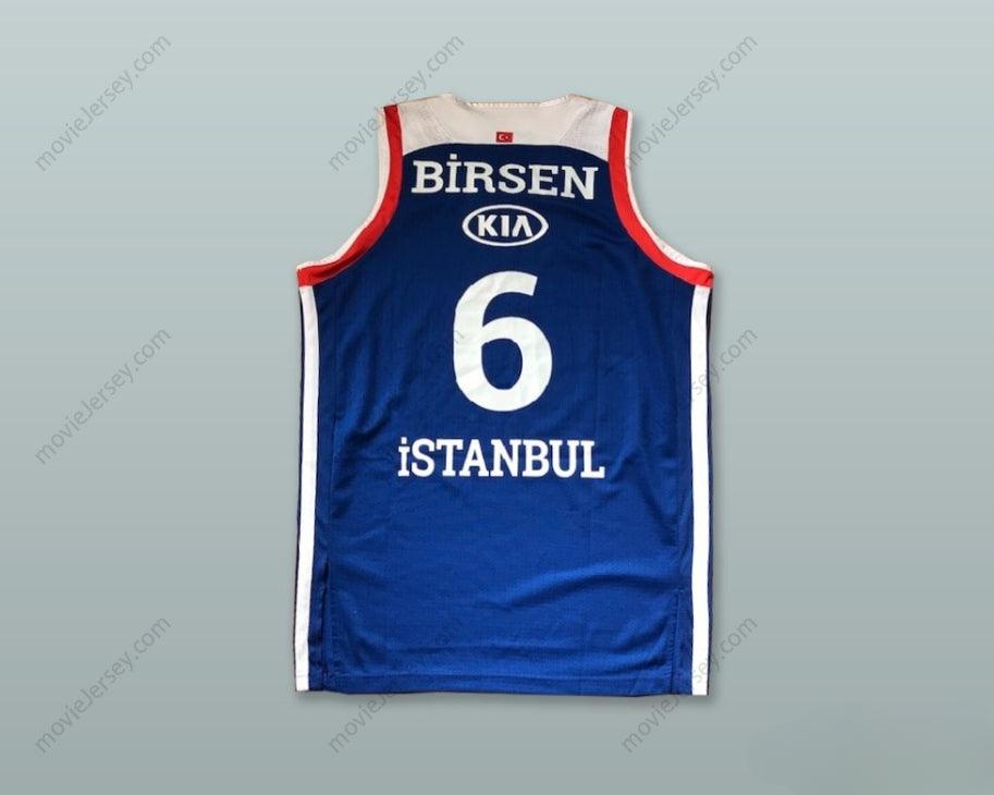 CUSTOM ANY Name Number METECAN BIRSEN 6 ANADOLU EFES SK ISTANBUL TURKEY BLUE BASKETBALL JERSEY Top Stitched S-6XL