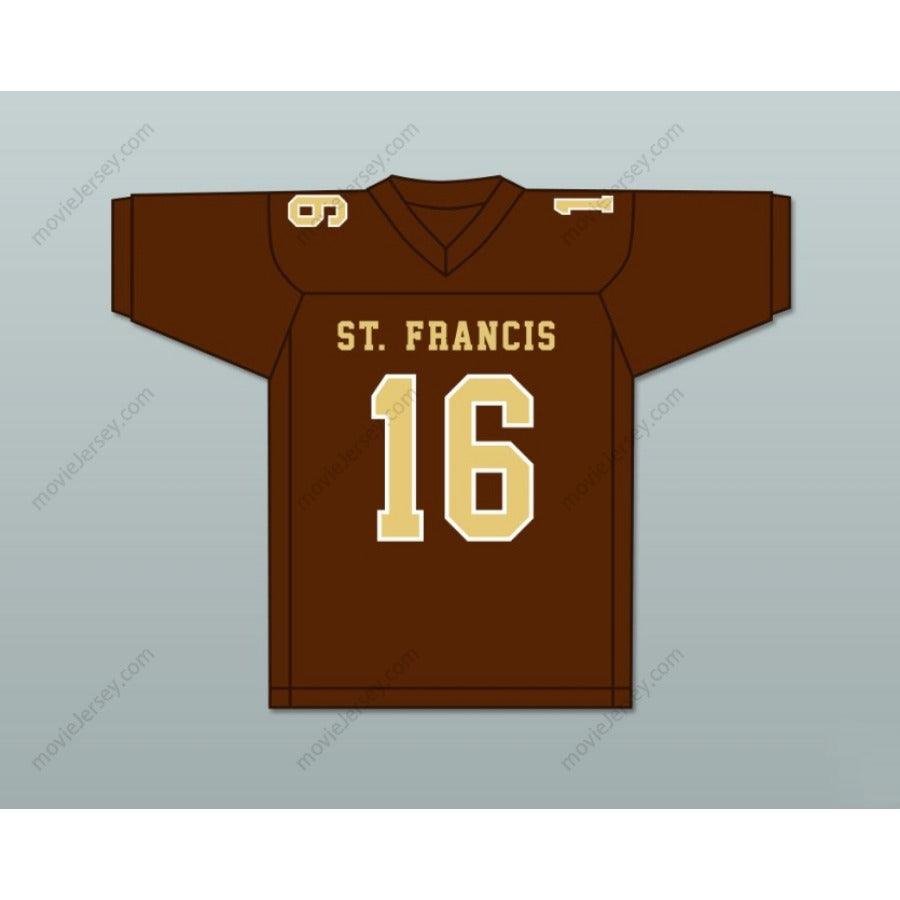 CUSTOM ANY Name Number GREG DULCICH 16 SAINT FRANCIS HIGH SCHOOL GOLDEN KNIGHTS Football Jersey Top Stitched S-6XL