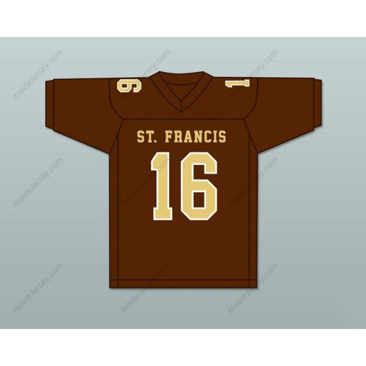 CUSTOM ANY Name Number GREG DULCICH 16 SAINT FRANCIS HIGH SCHOOL GOLDEN KNIGHTS Football Jersey Top Stitched S-6XL