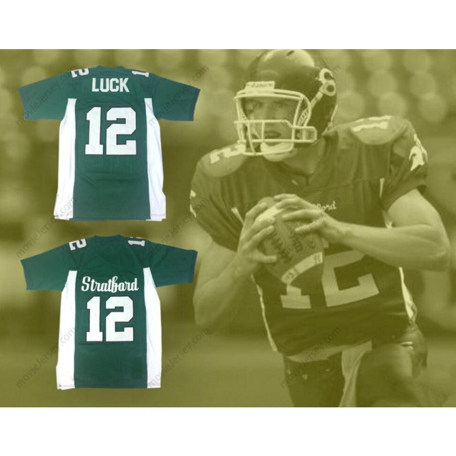 CUSTOM ANY Name Number ANDREW LUCK 12 STRATFORD HIGH SCHOOL SPARTANS GREEN FOOTBALL JERSEY Top Stitched S-6XL