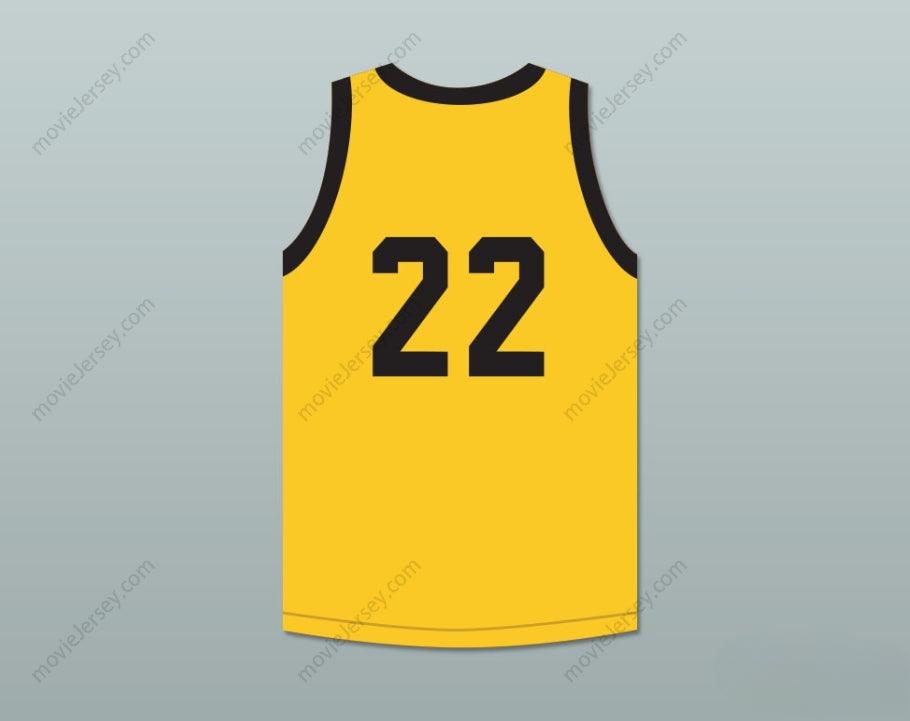 CUSTOM ANY Name Number PLAYER 22  HIGH SCHOOL COYOTES YELLOW BASKETBALL JERSEY Top Stitched S-6XL