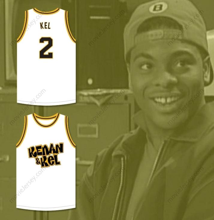 CUSTOM ANY Name Number KEL MITCHELL 2 KENAN & KEL WHITE BASKETBALL JERSEY 2 Top Stitched S-6XL
