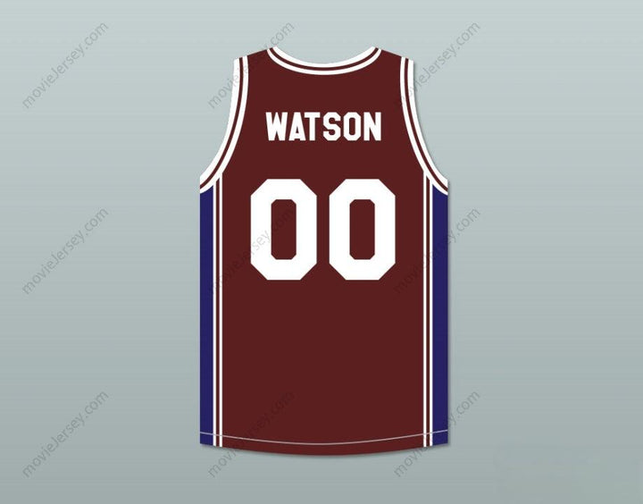 CUSTOM ANY Name Number KYLE LEE WATSON 00 PANTHERS HIGH SCHOOL BASKETBALL JERSEY ABOVE THE RIM BLUE SIDE STRIPE Top Stitched S-6XL