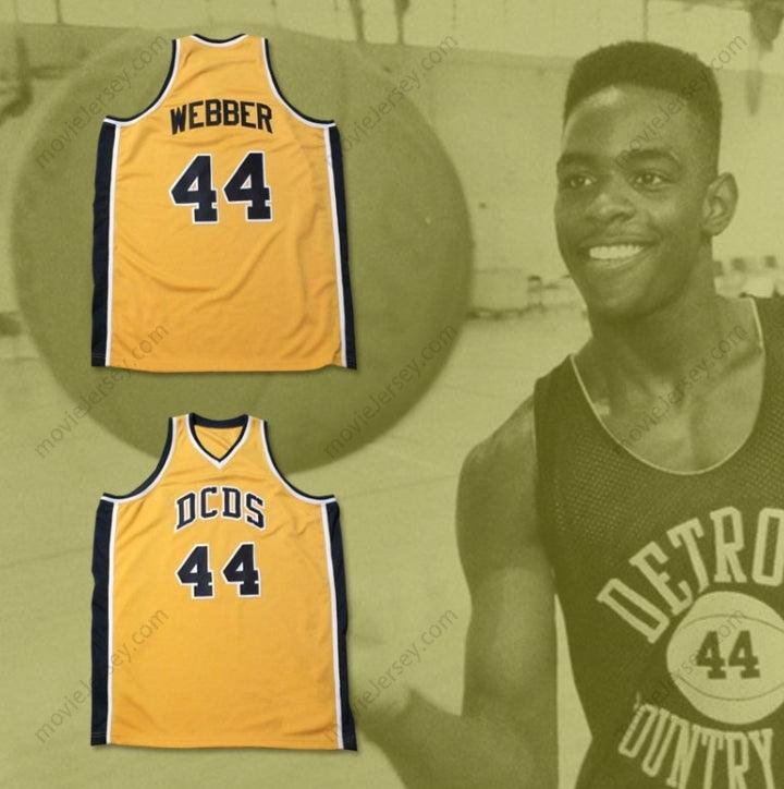CUSTOM ANY Name Number CHRIS WEBBER 44 COUNTRY DAY SCHOOL BASKETBALL JERSEY Top Stitched S-6XL