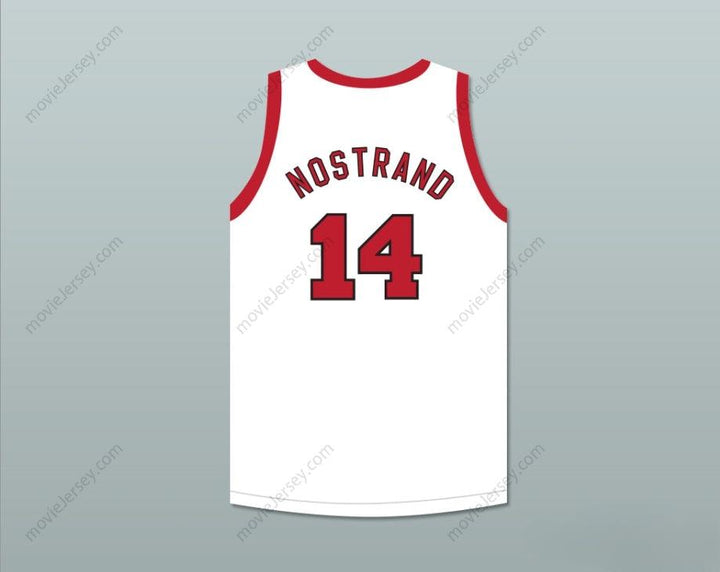 CUSTOM ANY Name Number GEORGE NOSTRAND 14 PROVIDENCE STEAMROLLERS WHITE BASKETBALL JERSEY 4 Top Stitched S-6XL