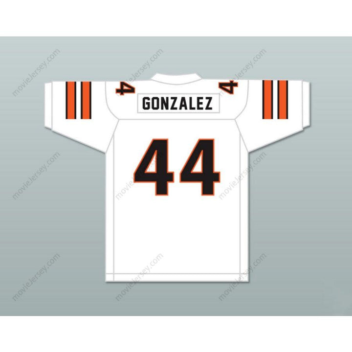 CUSTOM ANY Name Number TONY GONZALEZ 44 HUNTINGTON BEACH HIGH SCHOOL OILERS WHITE FOOTBALL JERSEY Top Stitched S-6XL