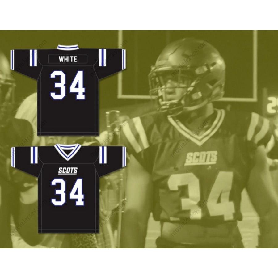 CUSTOM ANY Name Number ZAMIR WHITE 34 SCOTLAND HIGH SCHOOL FIGHTING SCOTS Football Jersey Top Stitched S-6XL