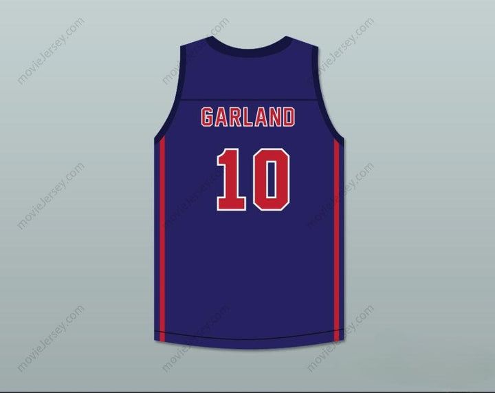 CUSTOM ANY Name Number DARIUS GARLAND 10  ACADEMY  DARK BLUE BASKETBALL JERSEY 2 Top Stitched S-6XL