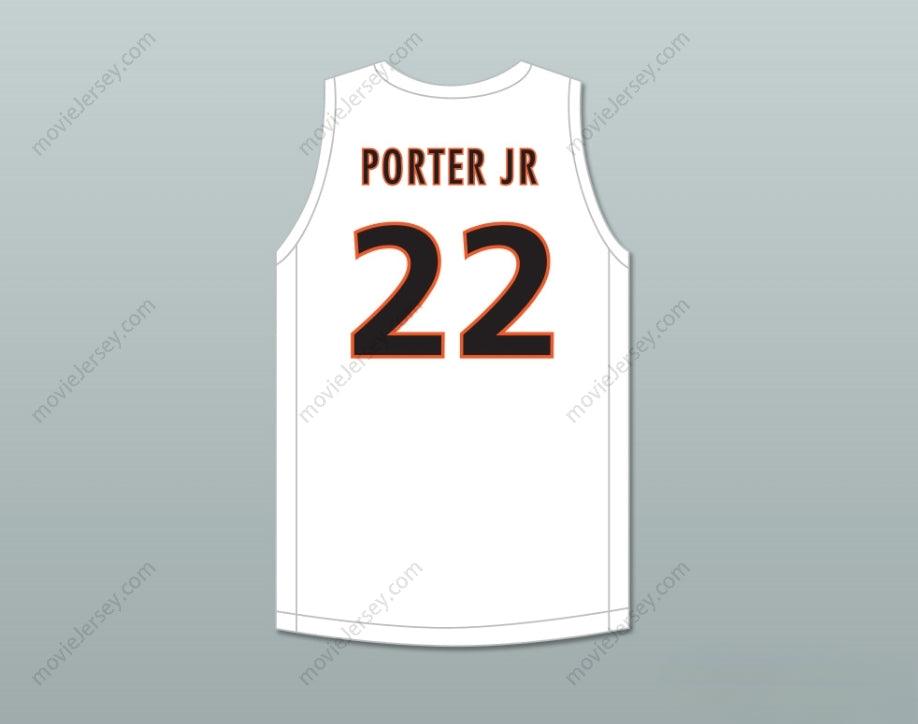 CUSTOM ANY Name Number OTTO PORTER JR. 22 SCOTT COUNTY CENTRAL HIGH SCHOOL BRAVES WHITE BASKETBALL JERSEY 2 Top Stitched S-6XL