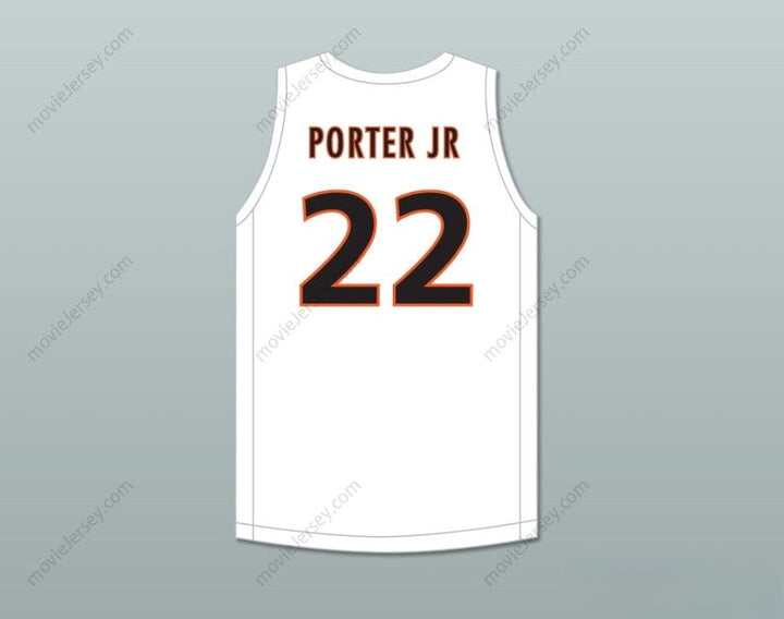 CUSTOM ANY Name Number OTTO PORTER JR. 22 SCOTT COUNTY CENTRAL HIGH SCHOOL BRAVES WHITE BASKETBALL JERSEY 2 Top Stitched S-6XL