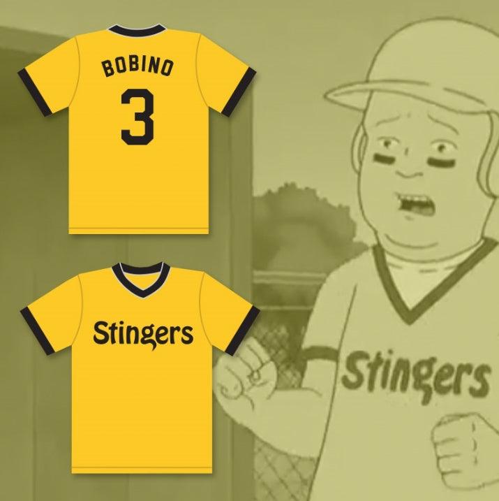 Custom Any Name Number BOBBY 'BOBINO' HILL 3 STINGERS LITTLE LEAGUE BASEBALL JERSEY Top Stitched S-6XL