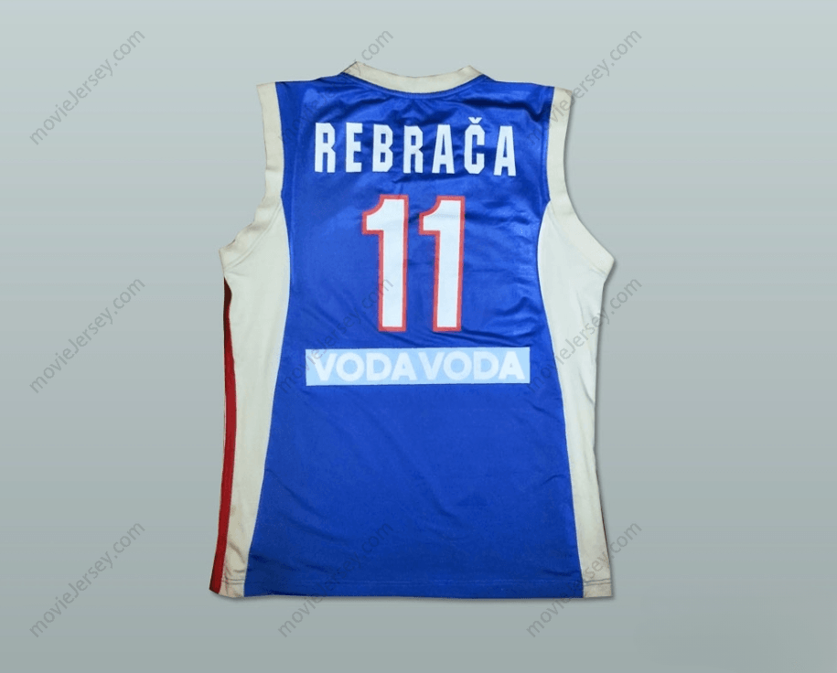 CUSTOM ANY Name Number ZELJKO REBRACA 11 SERBIA AND MONTENEGRO BASKETBALL JERSEY STITCH SEWN Top Stitched S-6XL