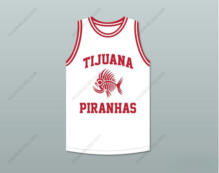CUSTOM ANY Name Number SALMA HAYEK 10 TIJUANA PIRANHAS WHITE BASKETBALL JERSEY MEXICAN EXPANSION TEAM Top Stitched S-6XL