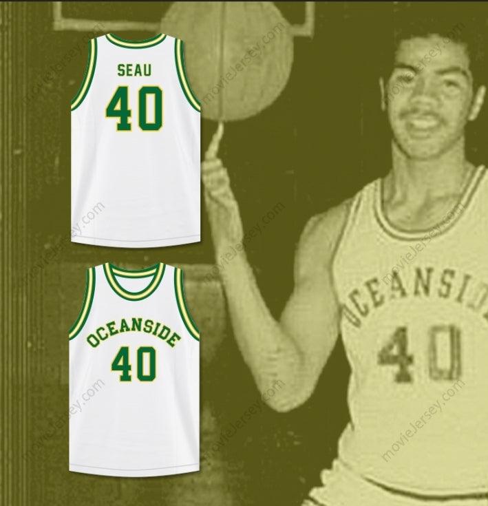 CUSTOM ANY Name Number JUNIOR SEAU 40 HIGH SCHOOL PIRATES WHITE BASKETBALL JERSEY Top Stitched S-6XL