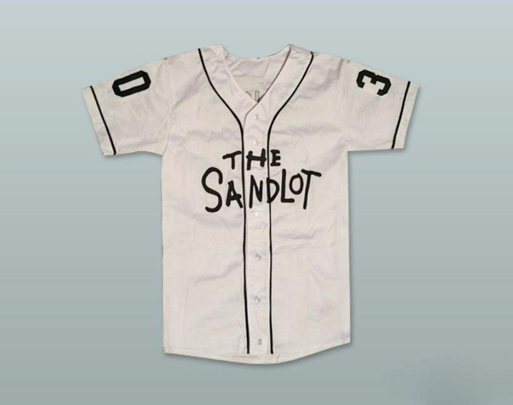 Custom Any Name Number MIKE VITAR BENNY 'THE JET' RODRIGUEZ 30 BASEBALL JERSEY THE SANDLOT Top Stitched S-6XL