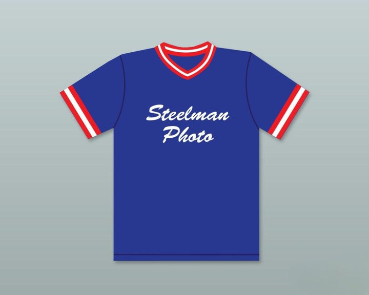 Custom Any Name Number MIKE TROUT 27 STEELMAN PHOTO LITTLE LEAGUE BLUE BASEBALL JERSEY 2 Top Stitched S-6XL