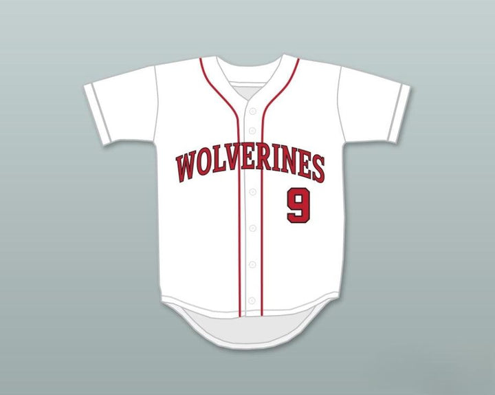 Custom Any Name Number JACK FLAHERTY 9  -WESTLAKE SCHOOL WOLVERINES WHITE BASEBALL JERSEY 1 Top Stitched S-6XL
