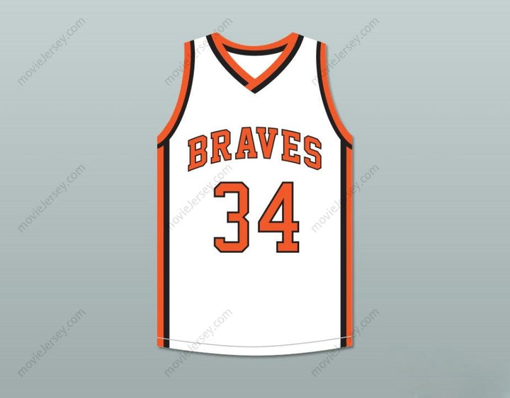 CUSTOM ANY Name Number OTTO PORTER JR. 34 SCOTT COUNTY CENTRAL HIGH SCHOOL BRAVES WHITE BASKETBALL JERSEY 1 Top Stitched S-6XL