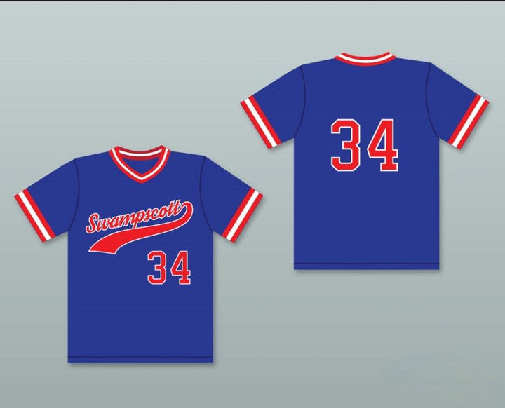 Custom Any Name Number PLAYER 34  HIGH SCHOOL BLUE BASEBALL JERSEY Top Stitched S-6XL