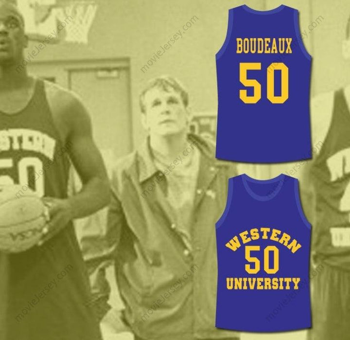 CUSTOM ANY Name Number SHAQ NEON BOUDEAUX WESTERN UNIVERSITY BASKETBALL JERSEY BLUE CHIPS MOVIE Top Stitched S-6XL