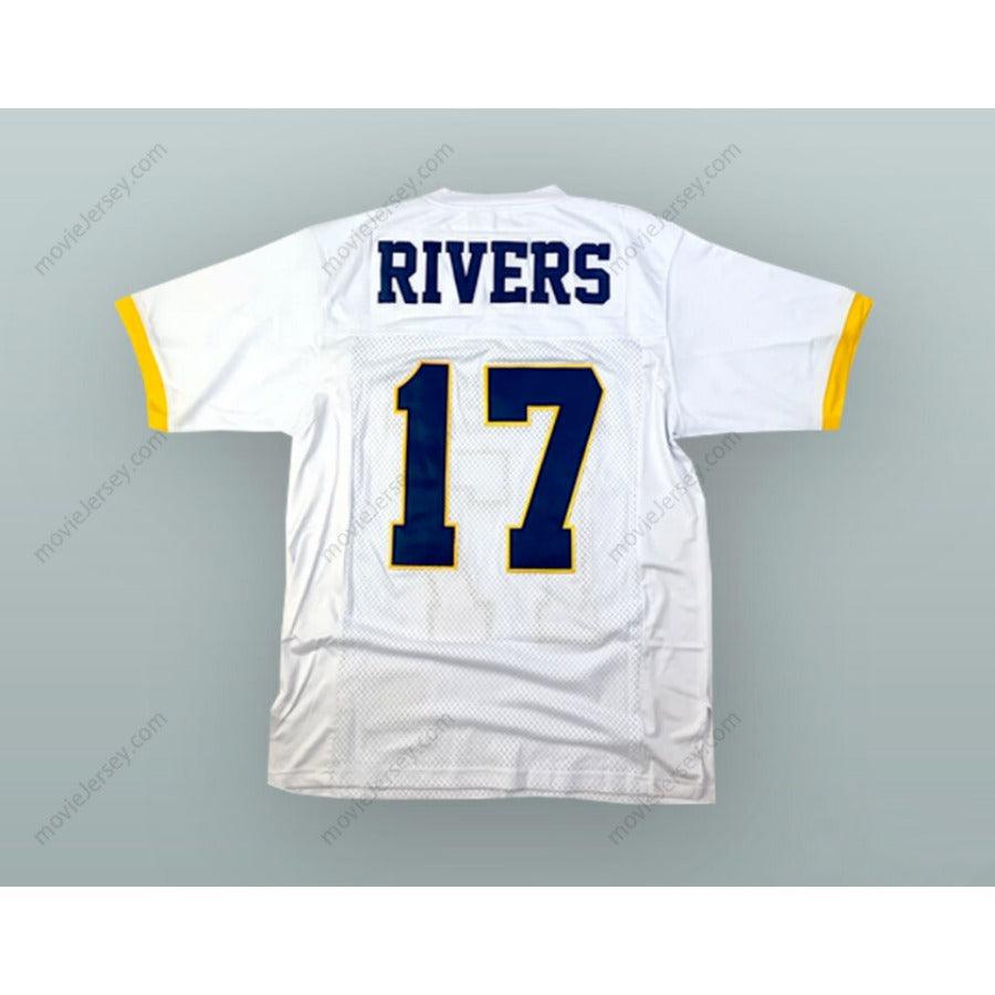CUSTOM ANY Name Number PHILIP RIVERS 17 ATHENS HIGH SCHOOL GOLDEN  WHITE FOOTBALL JERSEY Top Stitched S-6XL