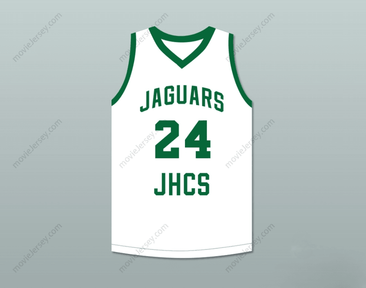 CUSTOM ANY Name Number TACKO FALL 24 JAMIE'S HOUSE CHARTER SCHOOL JAGUARS WHITE BASKETBALL JERSEY 2 Top Stitched S-6XL