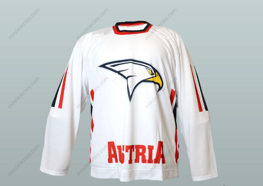 Custom Any Name Number Austria National Team Hockey Jersey Top Stitched S-6XL